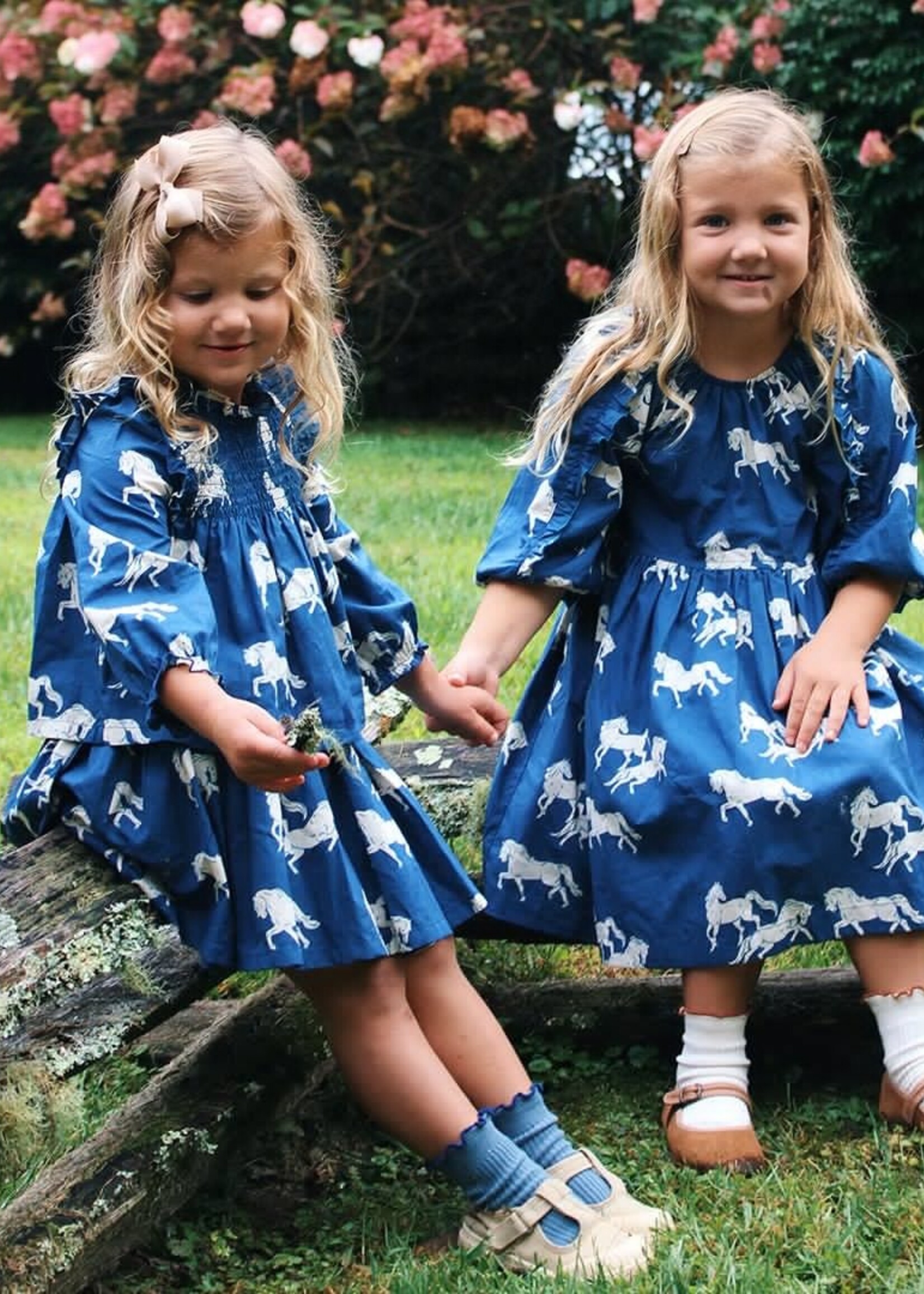 Pink Chicken girls katya dress - wild horses