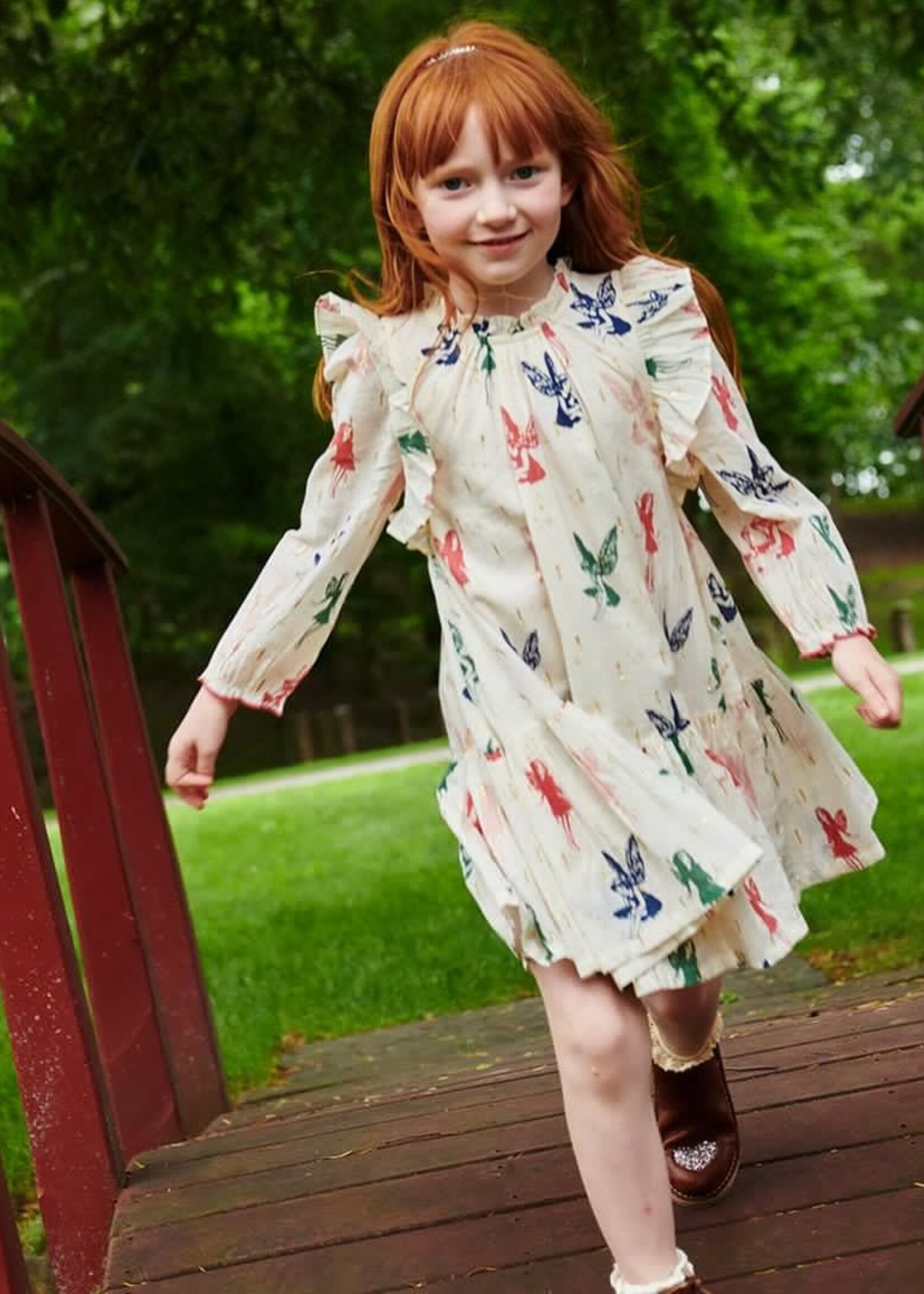 Pink Chicken girls harper dress - woodland fairies