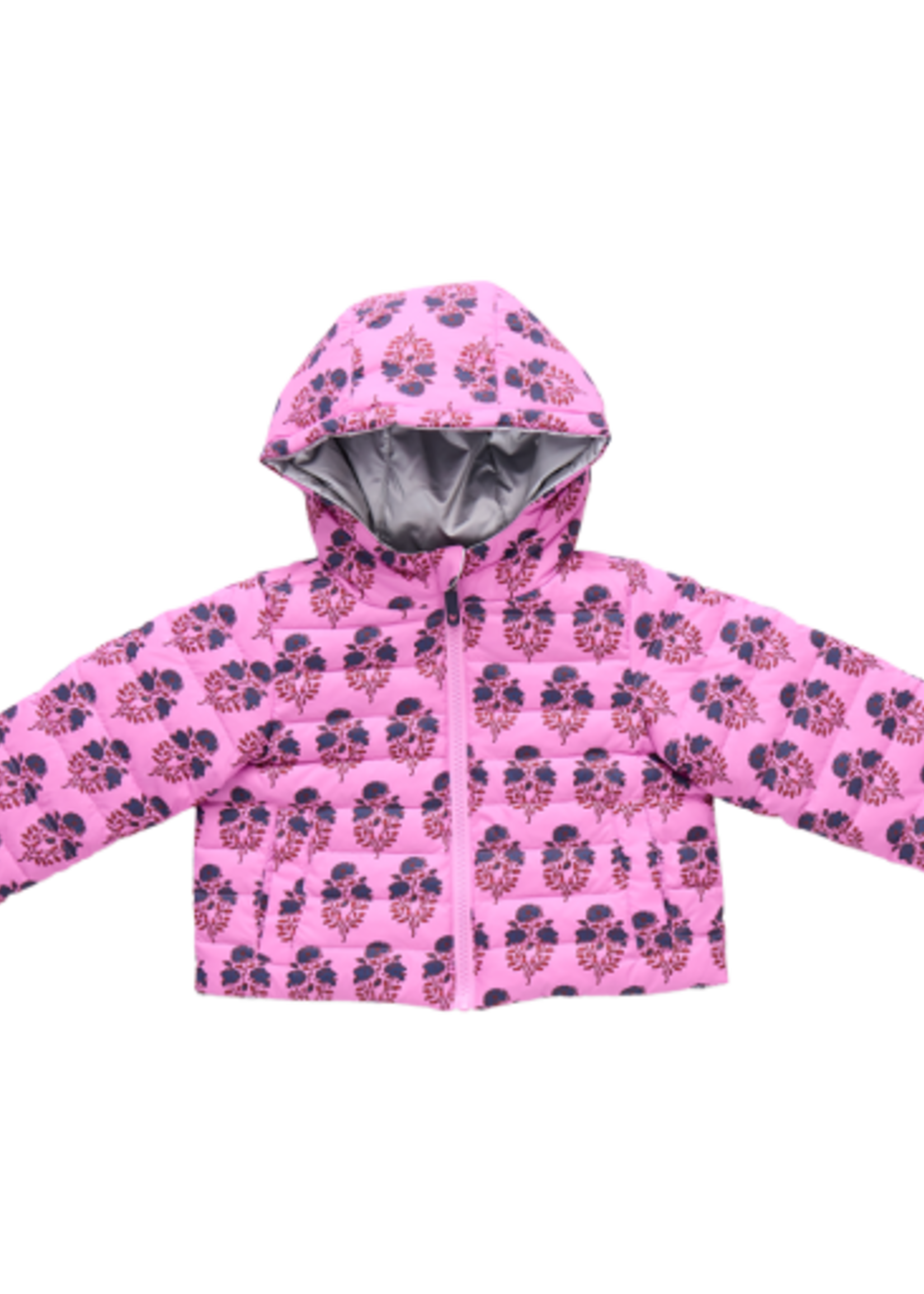 Pink Chicken girls reversible riley jacket - pink strawflower
