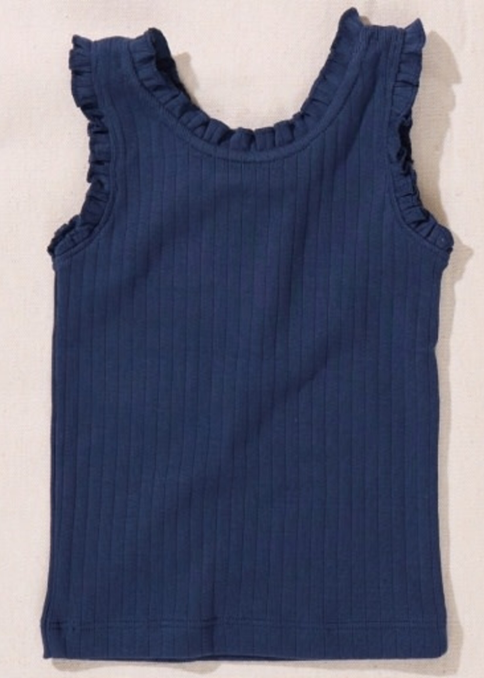 Pink Chicken joy ruffle rib tank