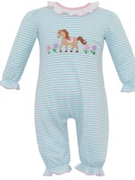 Claire and Charlie Ride Away Girl Long Romper L/S