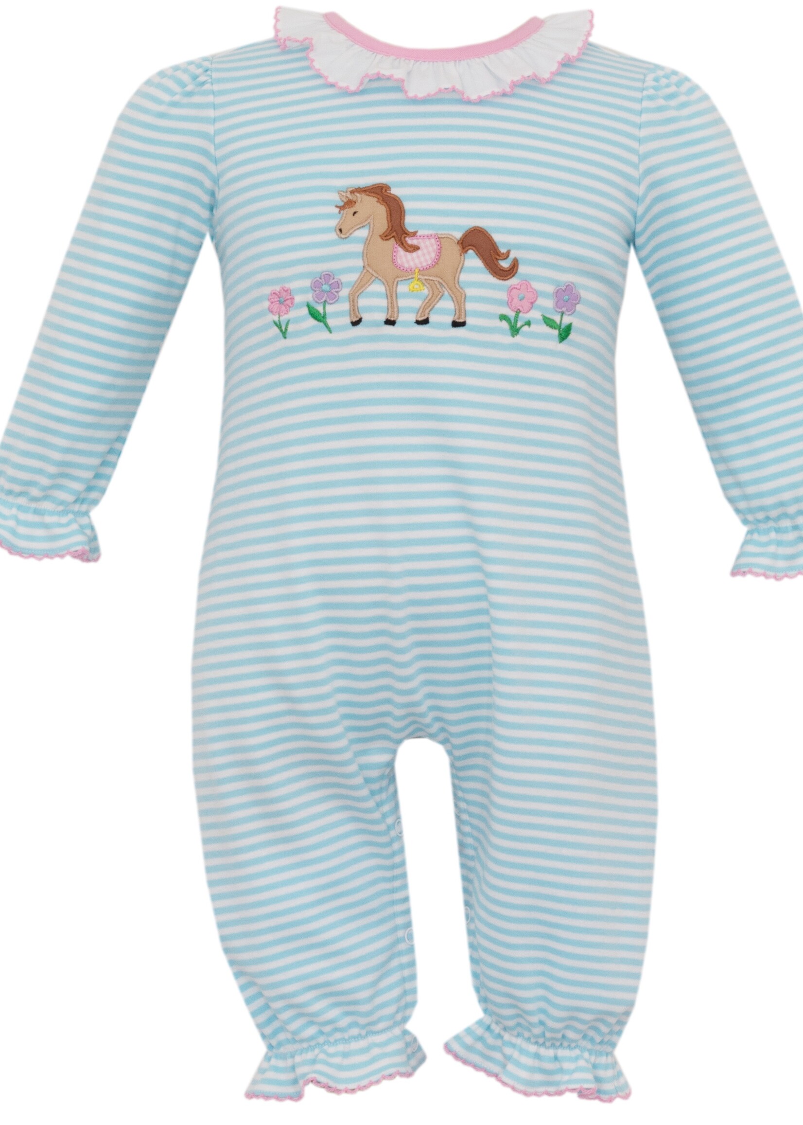 Claire and Charlie Ride Away Girl Long Romper L/S