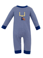 Claire and Charlie Football Boy Long Romper L/S
