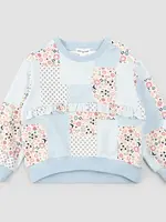Miles the Label Floral Patchwork Print Sweatshirt