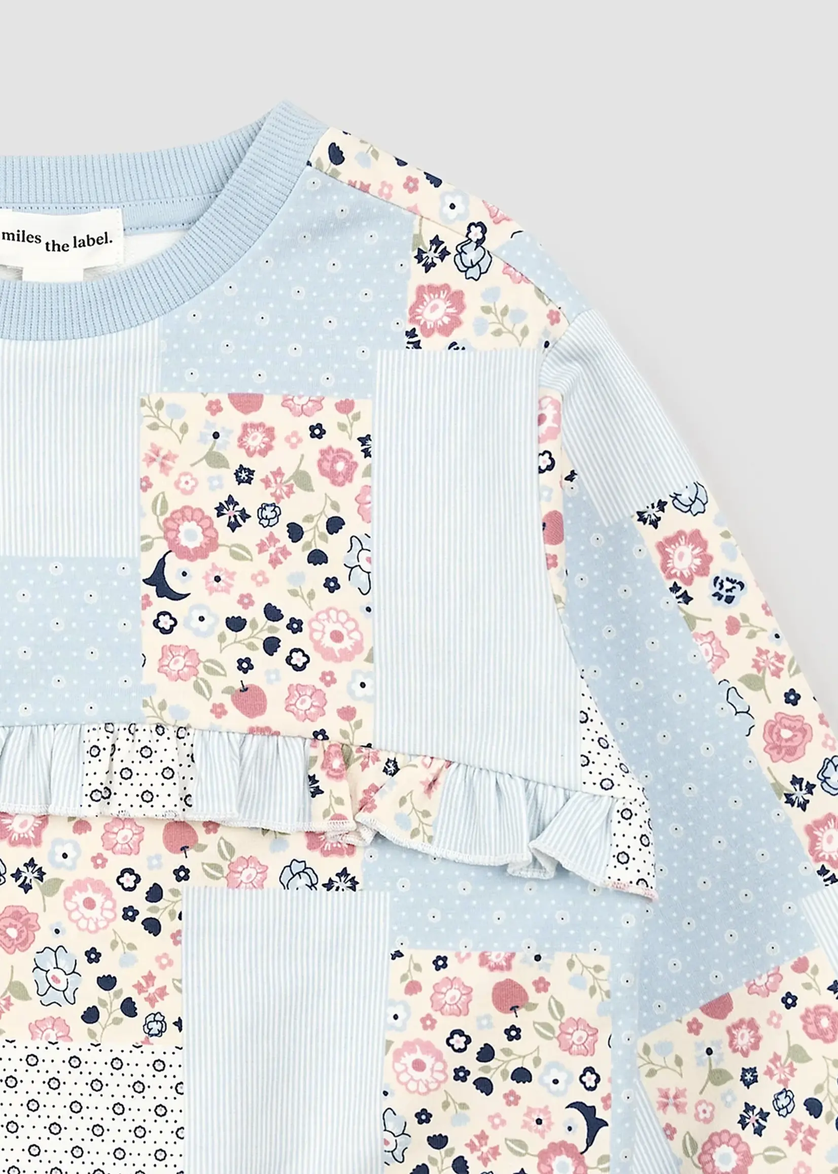 Miles the Label Floral Patchwork Print Sweatshirt
