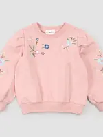Miles the Label Floral Embroidery Sweatshirt