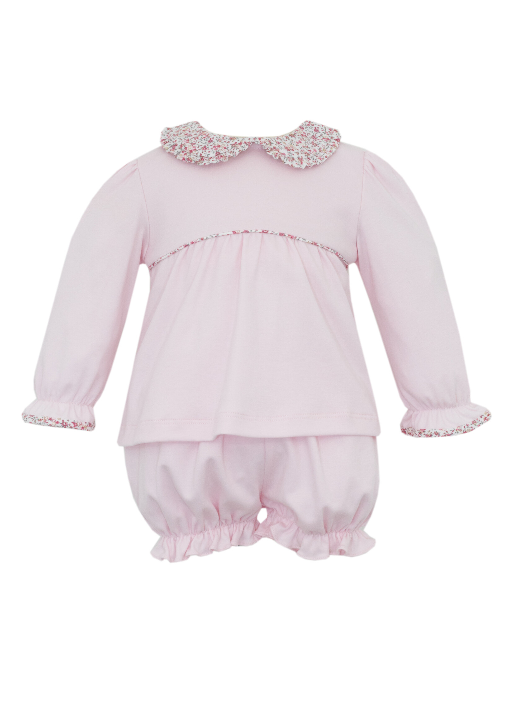 Petit Bebe bloomer set with pink liberty floral