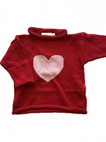 Luigi Kids Roll Neck Heart Sweater