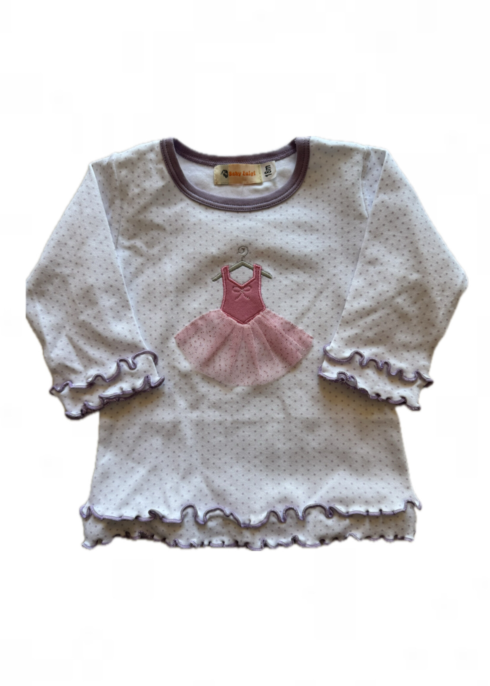 Luigi Kids Girls L/S Ballerina Dress T-Shirt