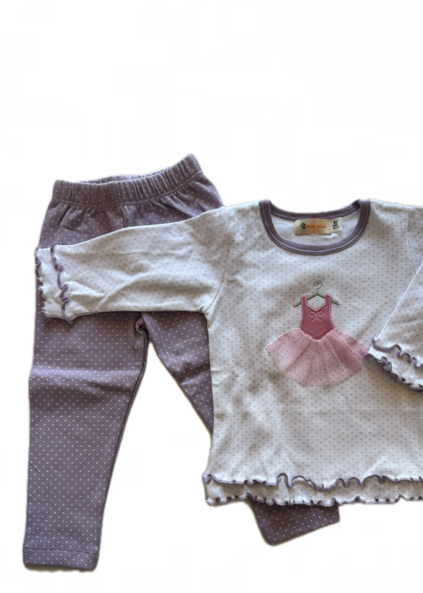 Luigi Kids Girls L/S Ballerina Dress T-Shirt