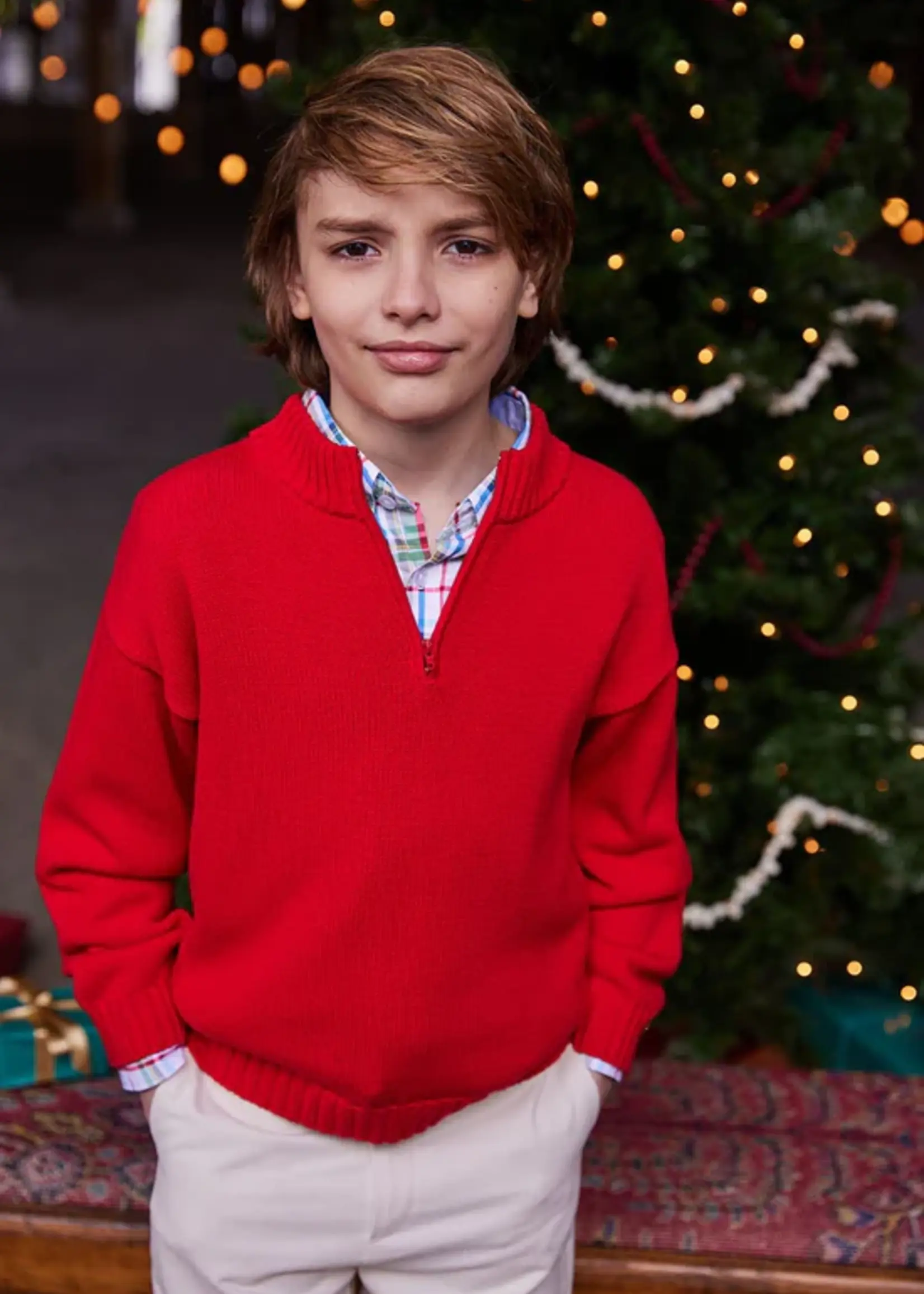 Little English Quarter Zip Sweater
