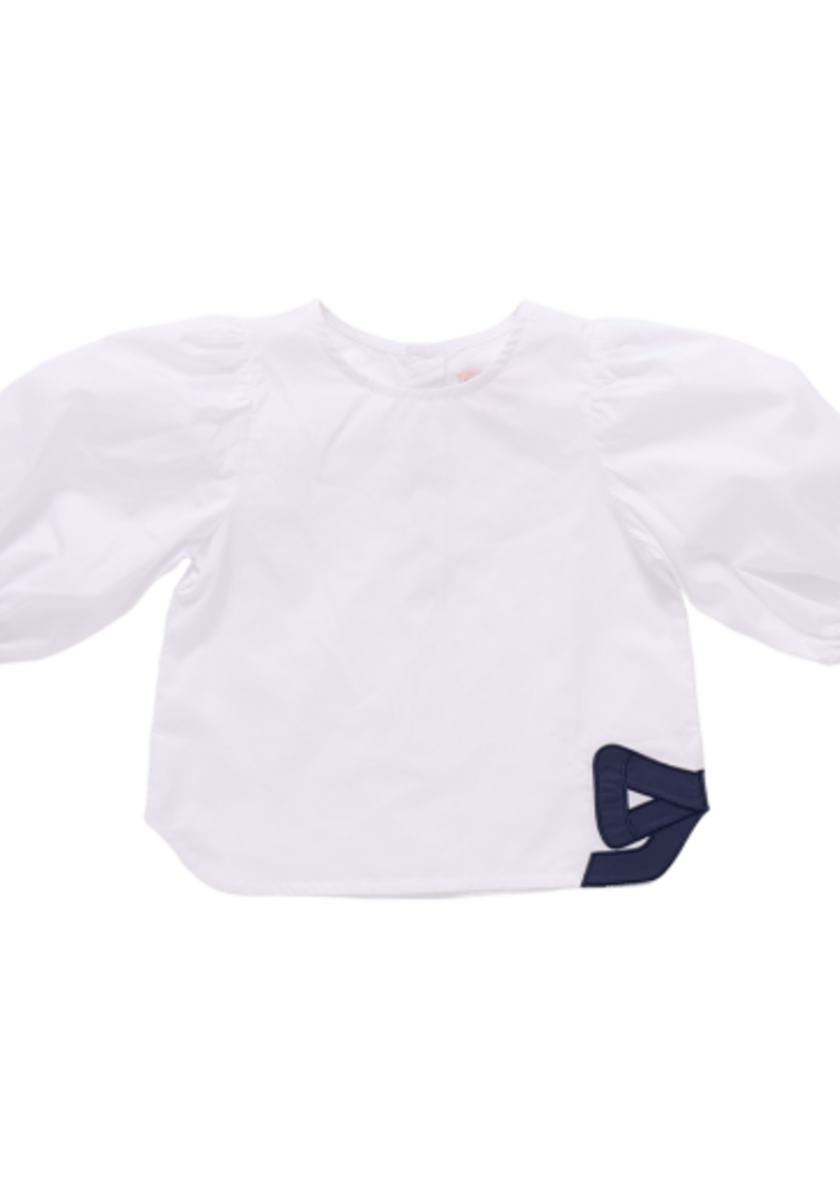 Pink Chicken girls dana bow top - white
