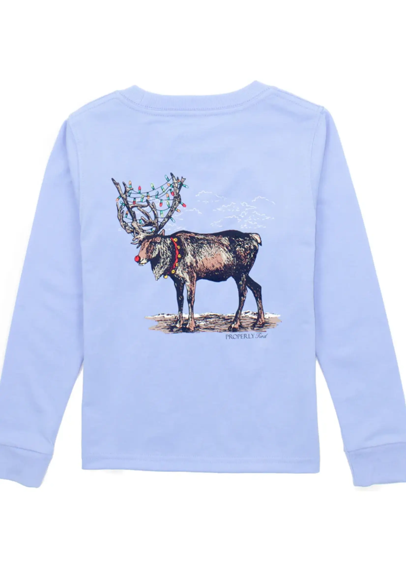 Properly Tied Boys Reindeer LS