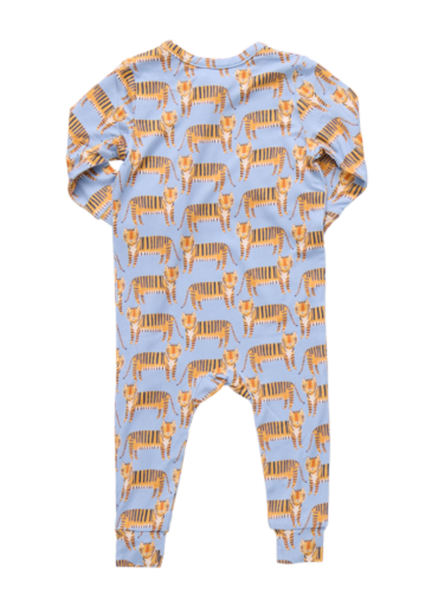 Pink Chicken baby bamboo romper - tigers