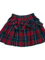 Pink Chicken girls maribelle bow skirt - red tartan