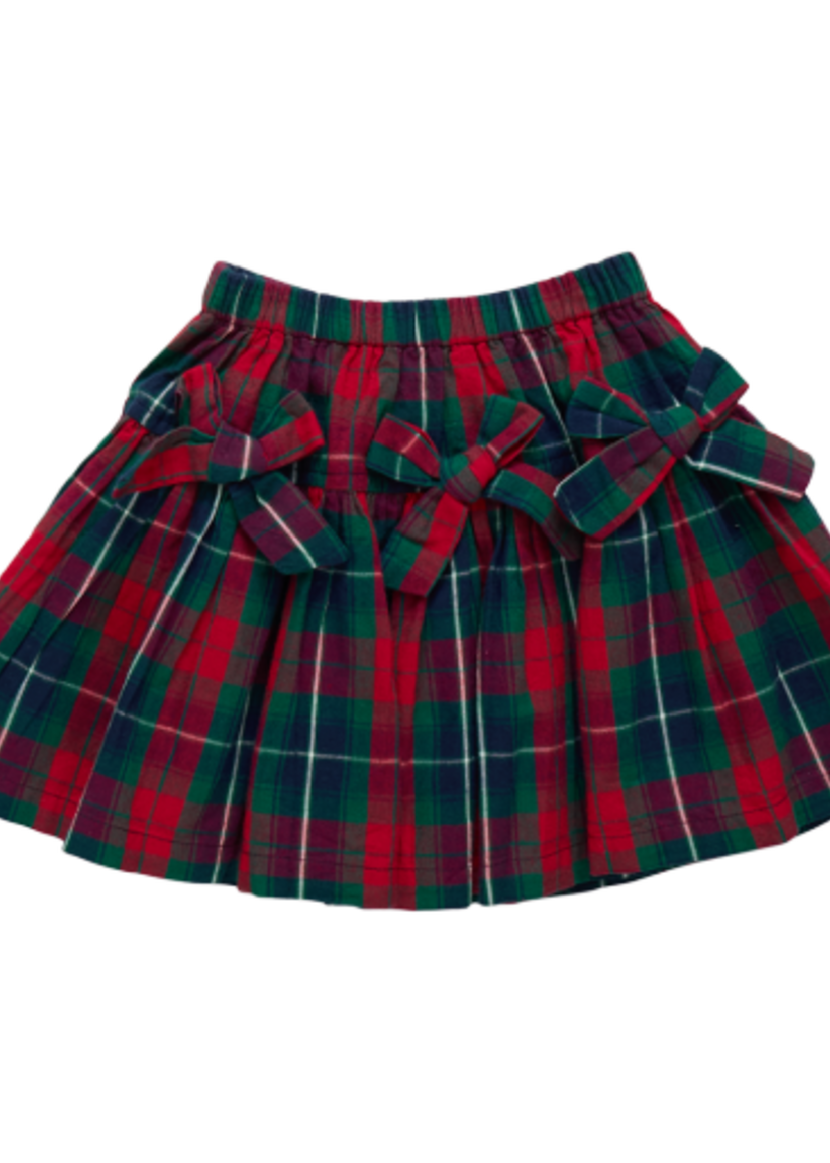Pink Chicken girls maribelle bow skirt - red tartan