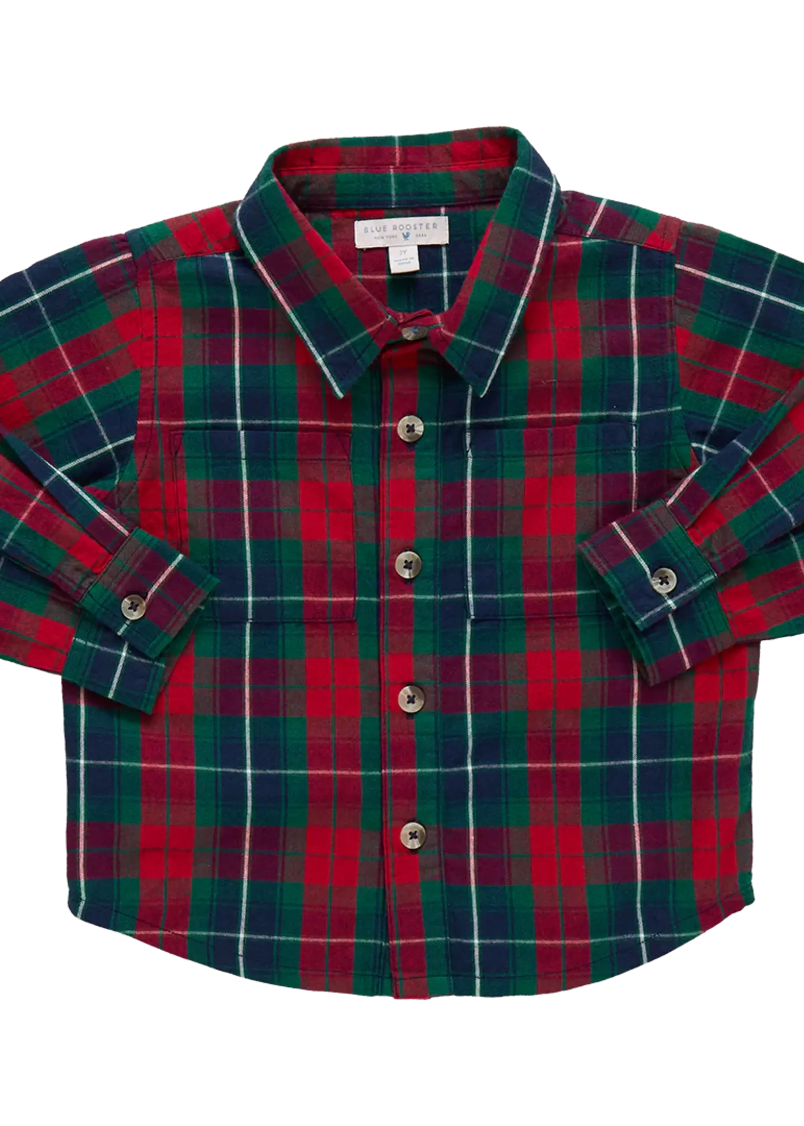 Pink Chicken boys jack shirt - red tartan