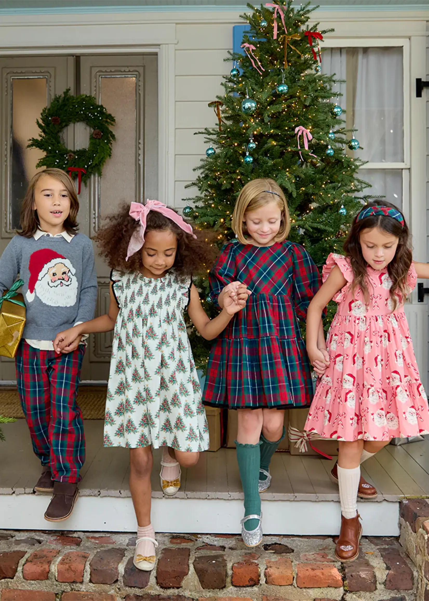 Pink Chicken boys jackson pant - red tartan