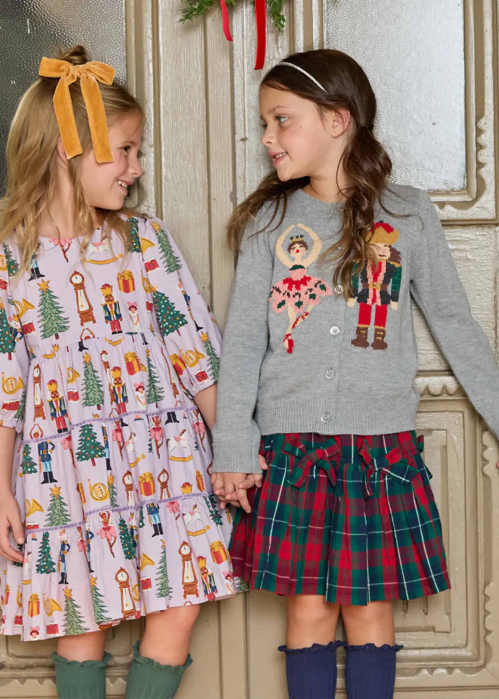 Pink Chicken girls peachy dress - lavender nutcracker