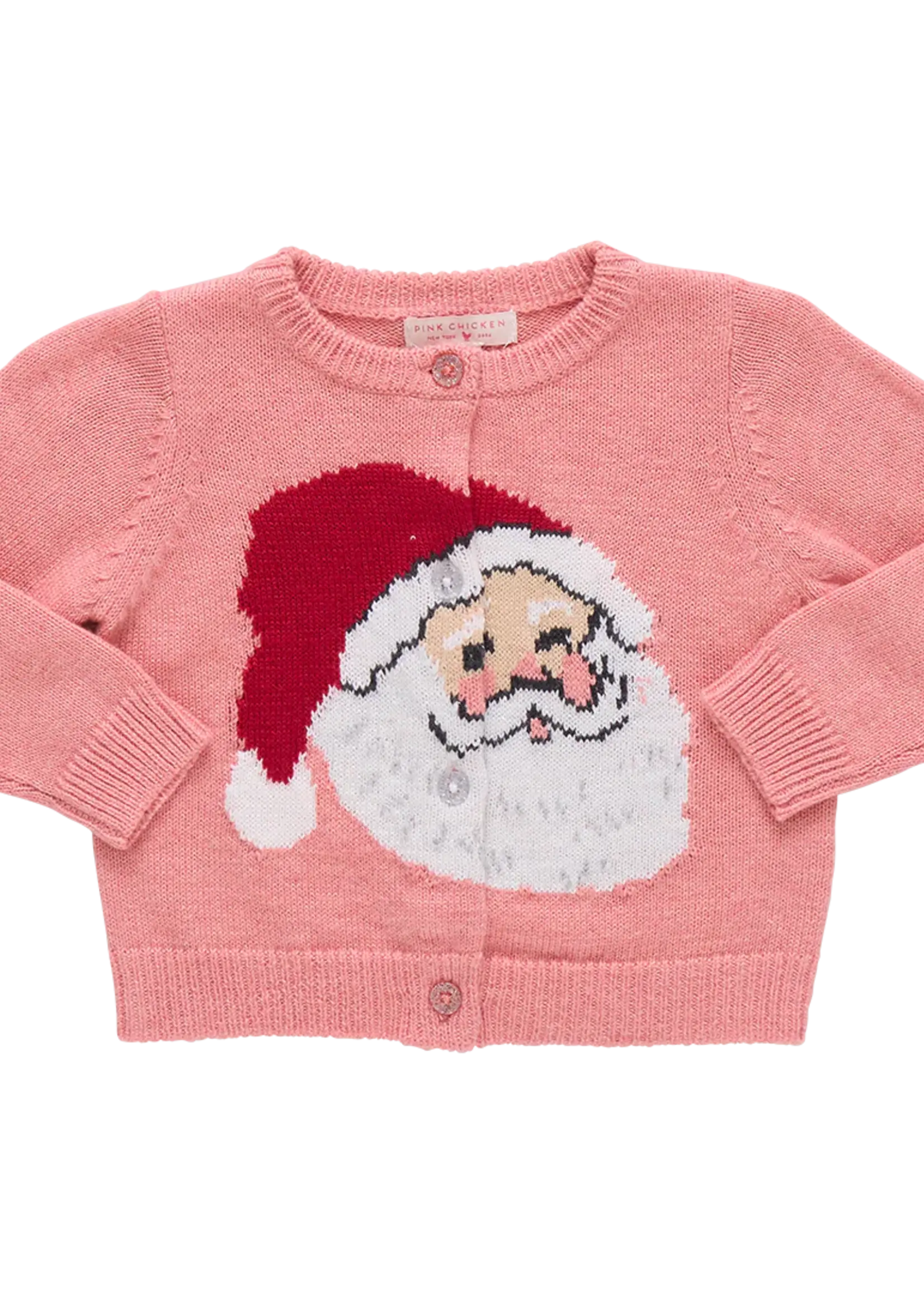 Pink Chicken baby girls maude sweater - santa