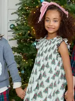 Pink Chicken girls stevie dress - vintage trees