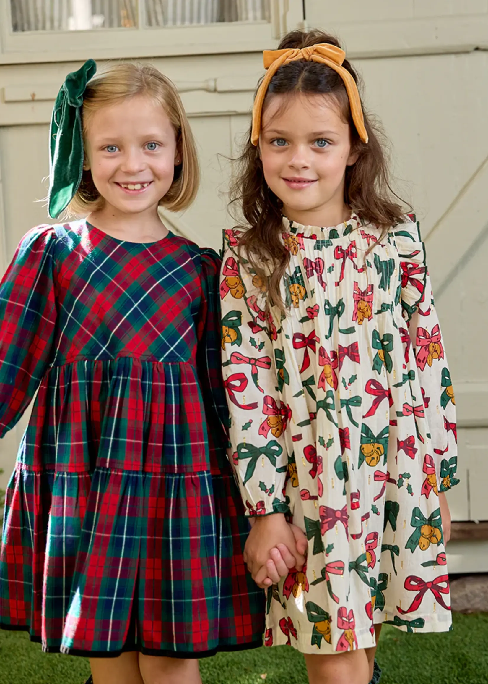 Pink Chicken girls maribelle dress - red tartan