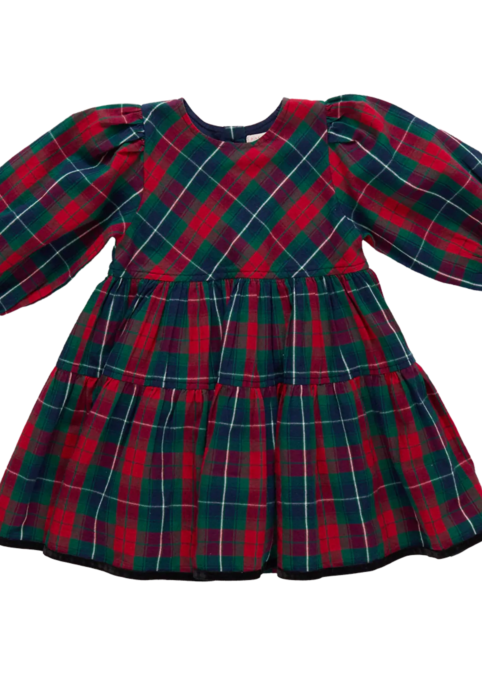 Pink Chicken girls maribelle dress - red tartan