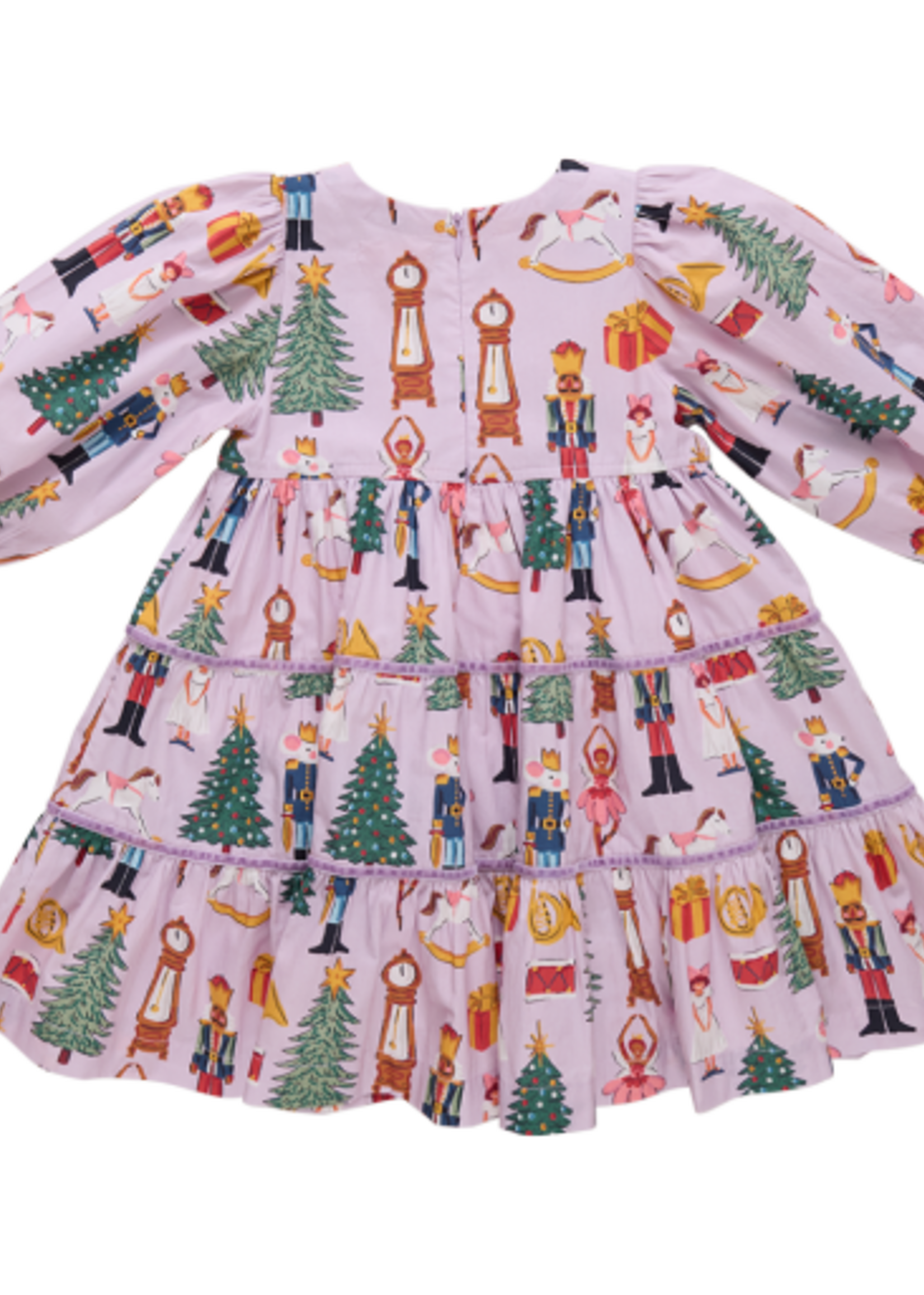 Pink Chicken girls peachy dress - lavender nutcracker