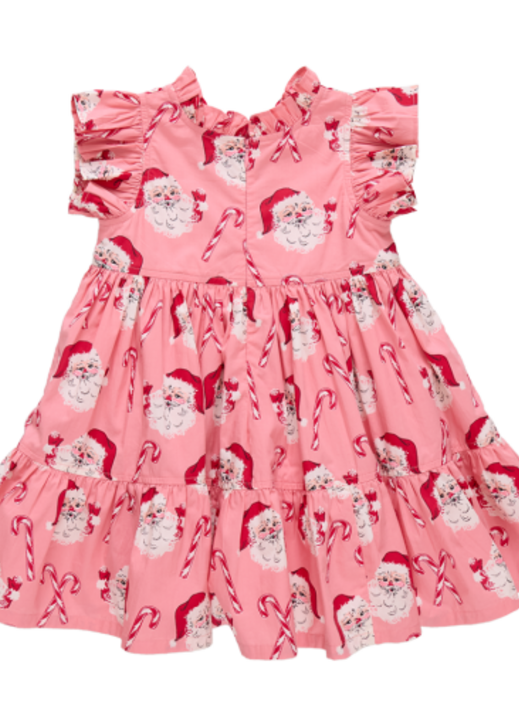 Pink Chicken girls jennifer dress - pink candy cane santa