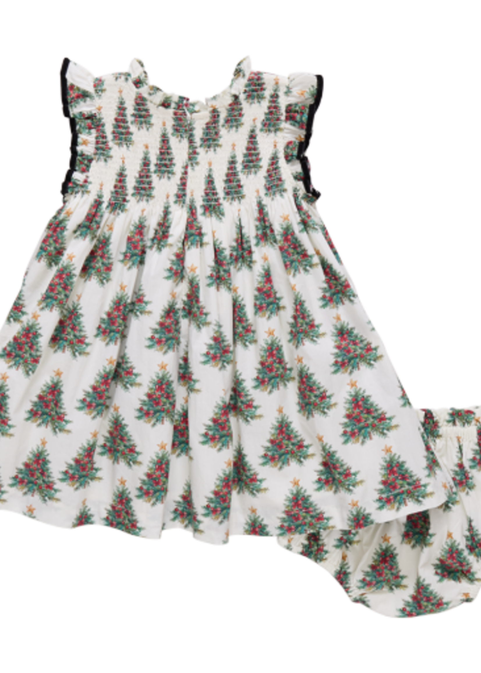 Pink Chicken baby girls stevie dress set - vintage trees