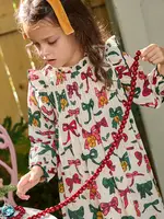 Pink Chicken girls jaipur dress - christmas bows and bells