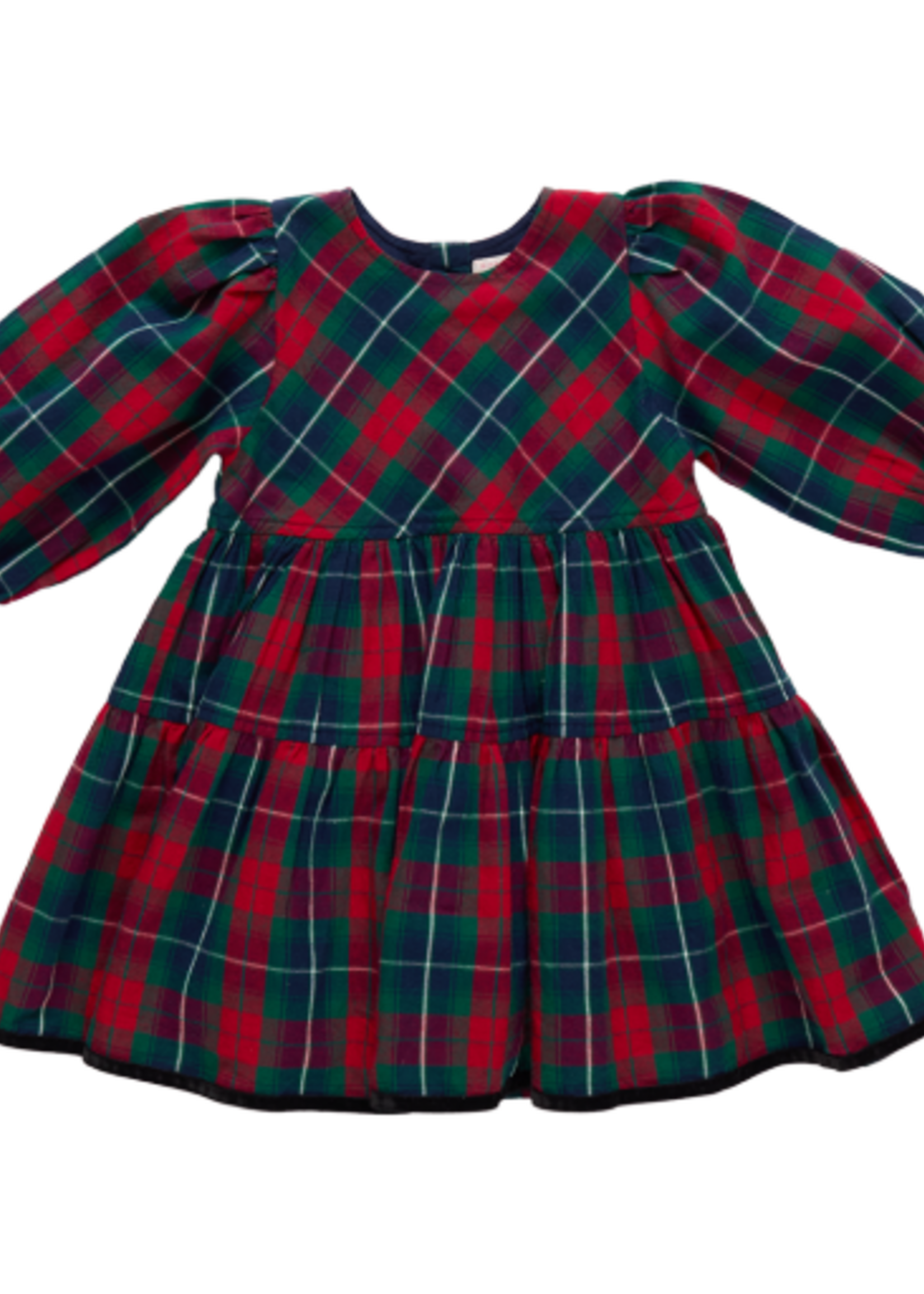 Pink Chicken girls maribelle dress - red tartan