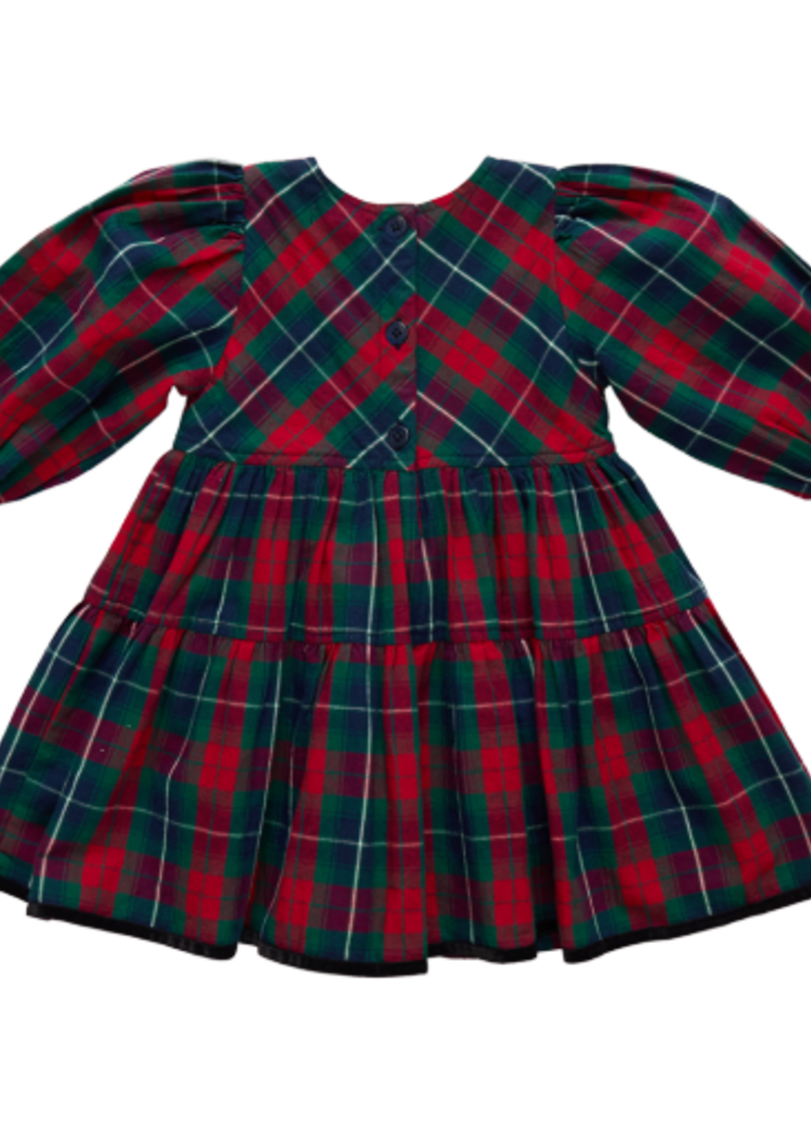 Pink Chicken girls maribelle dress - red tartan