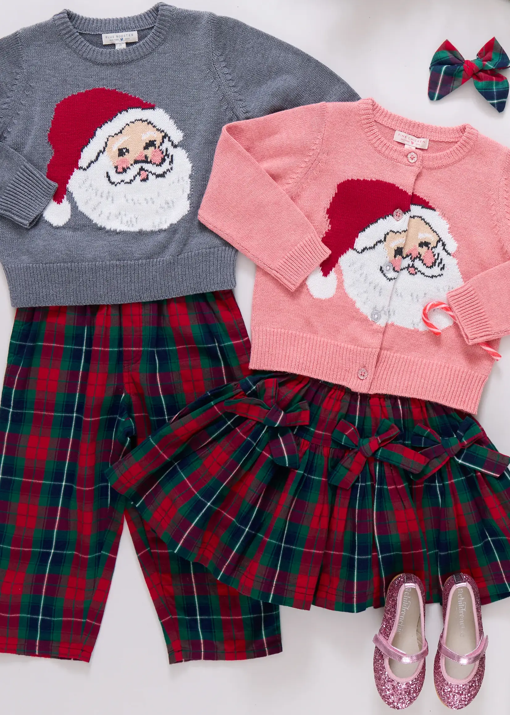 Pink Chicken girls maude sweater - santa