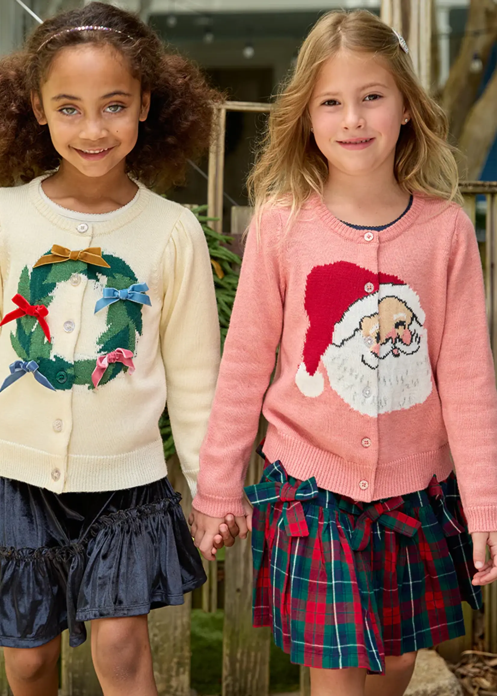 Pink Chicken girls maude sweater - santa