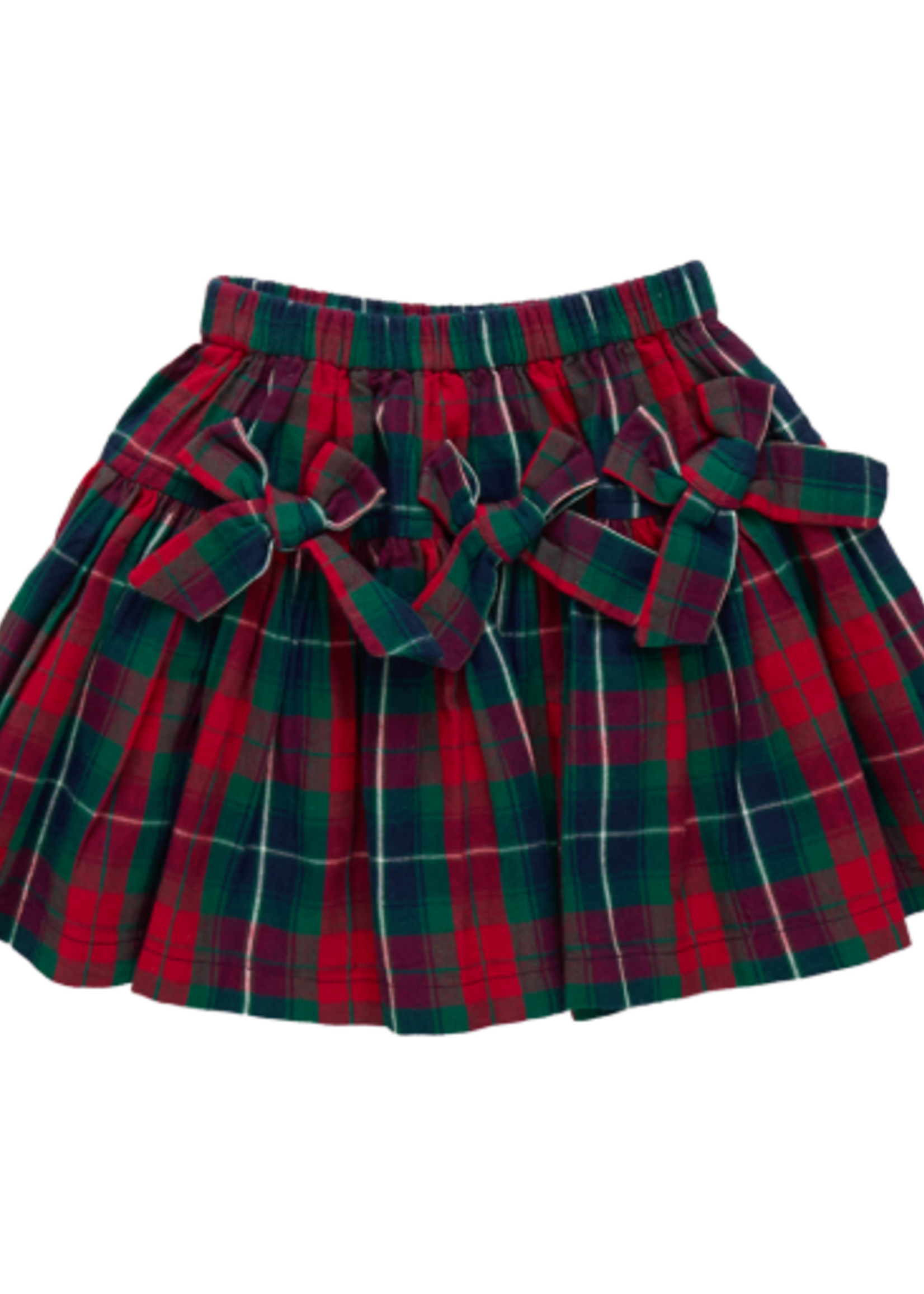 Pink Chicken girls maribelle bow skirt - red tartan