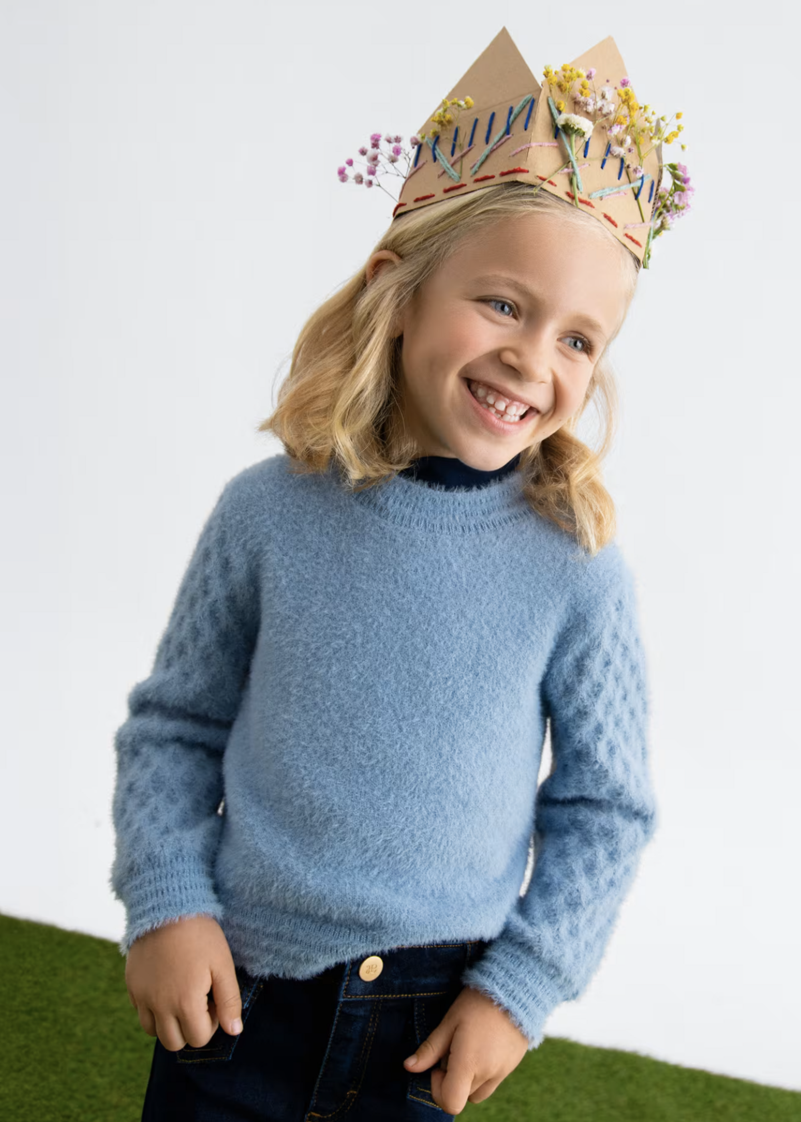 Abel and Lula Girl Fuzzy Sweater