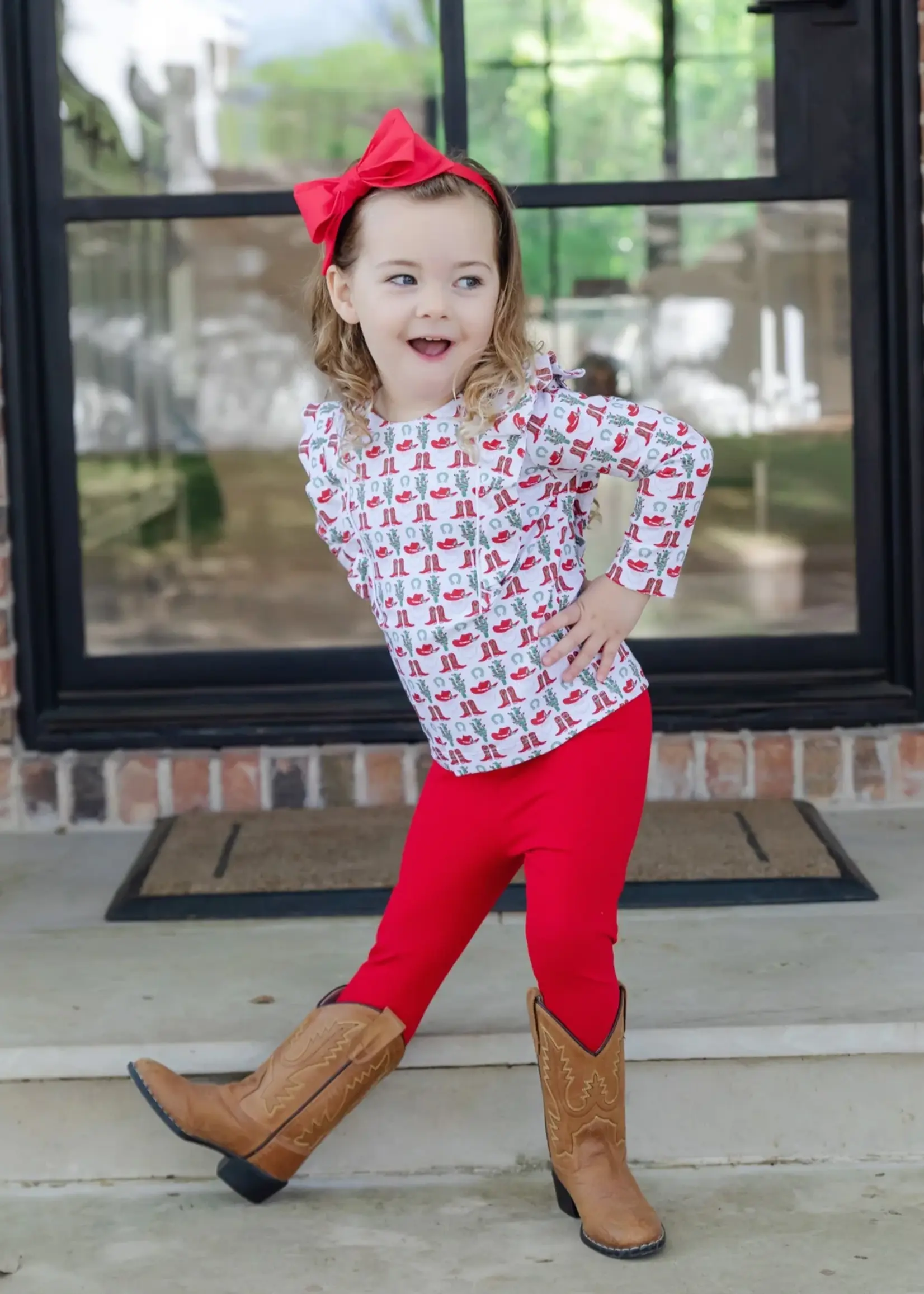 Lila + Hayes Olive Set Girls' Legging Set