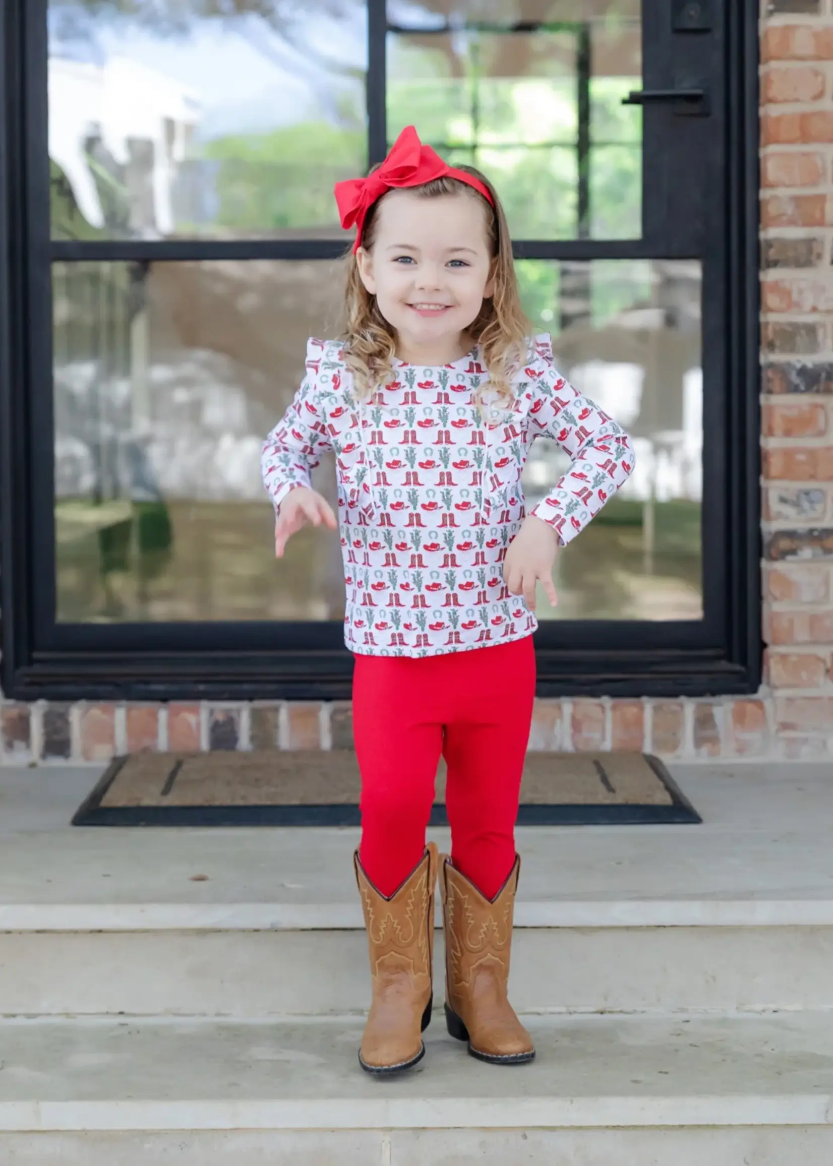 Lila + Hayes Olive Set Girls' Legging Set