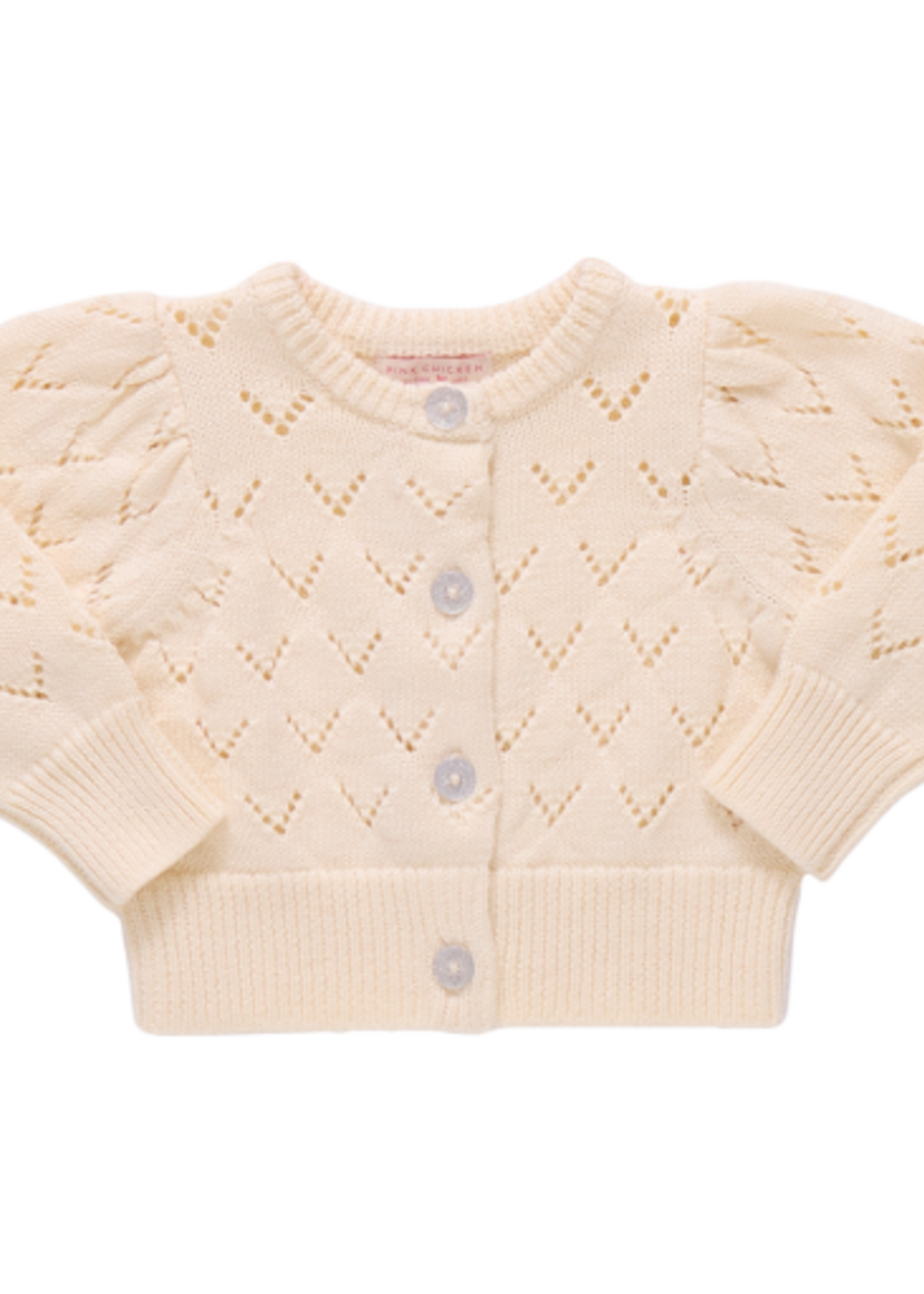 Pink Chicken baby girls connie sweater - ivory