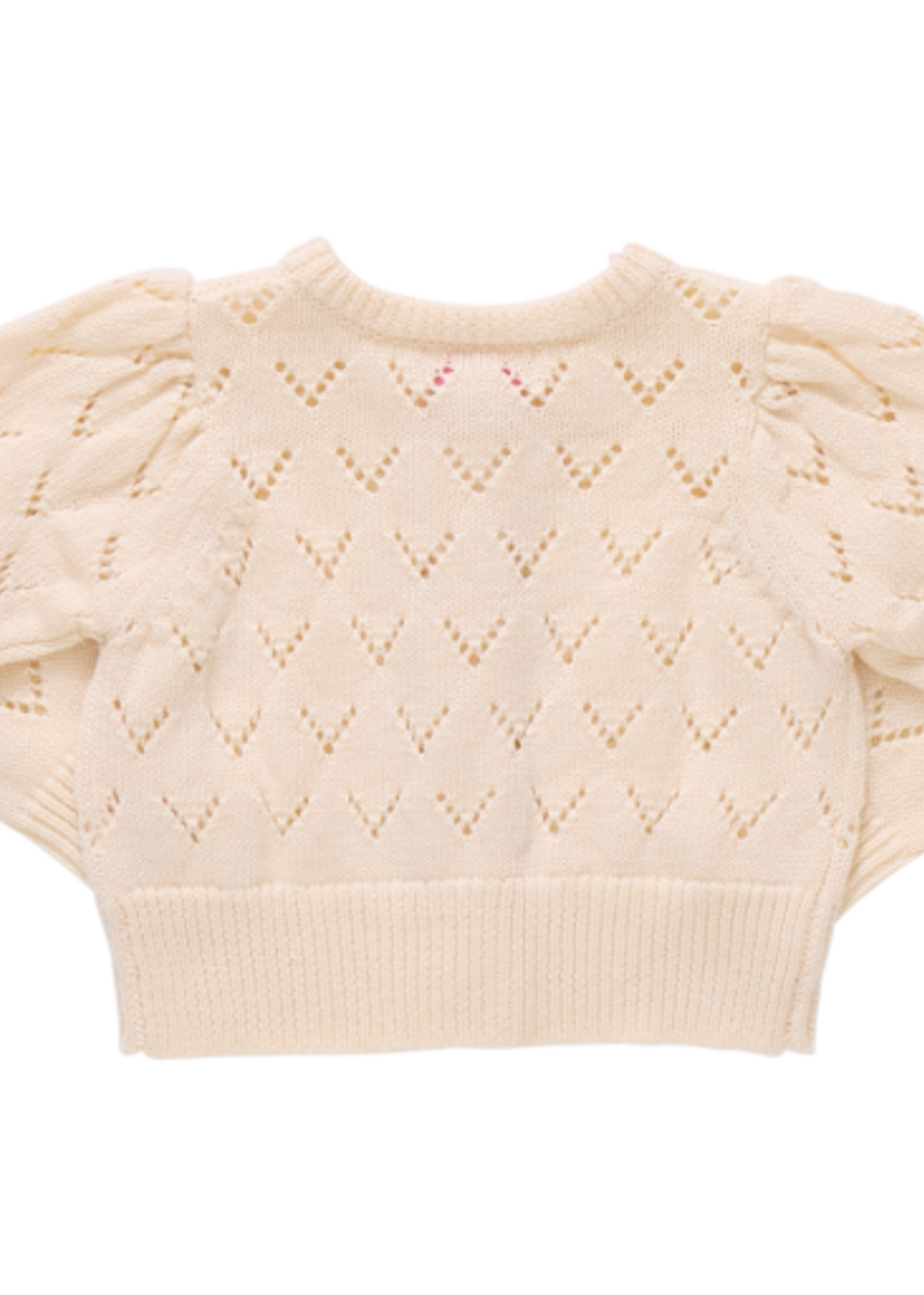 Pink Chicken baby girls connie sweater - ivory
