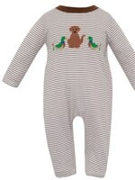 Claire and Charlie Hunting Lab Long Romper