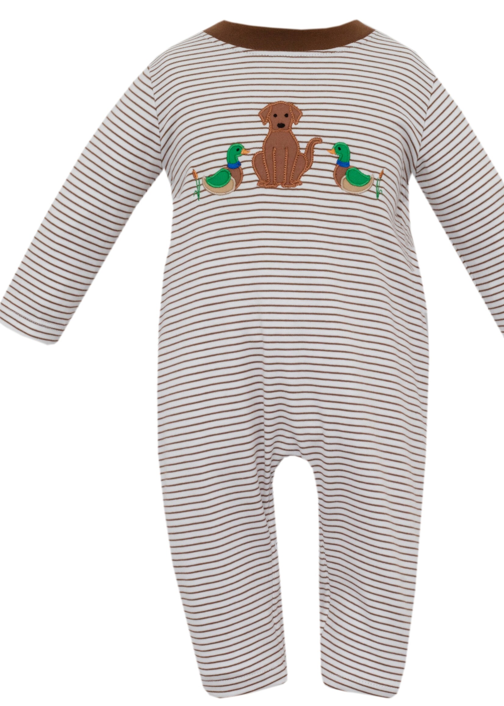 Claire and Charlie Hunting Lab Long Romper