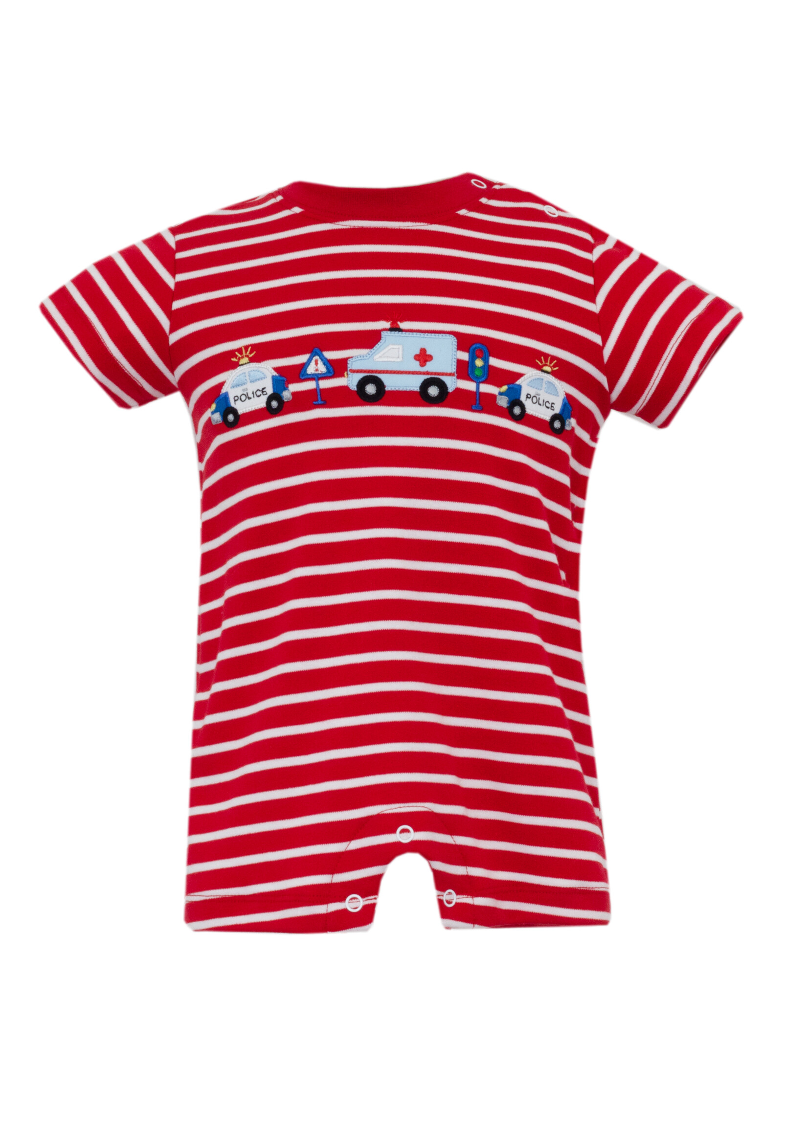 Claire and Charlie Emergency Cars Short Romper