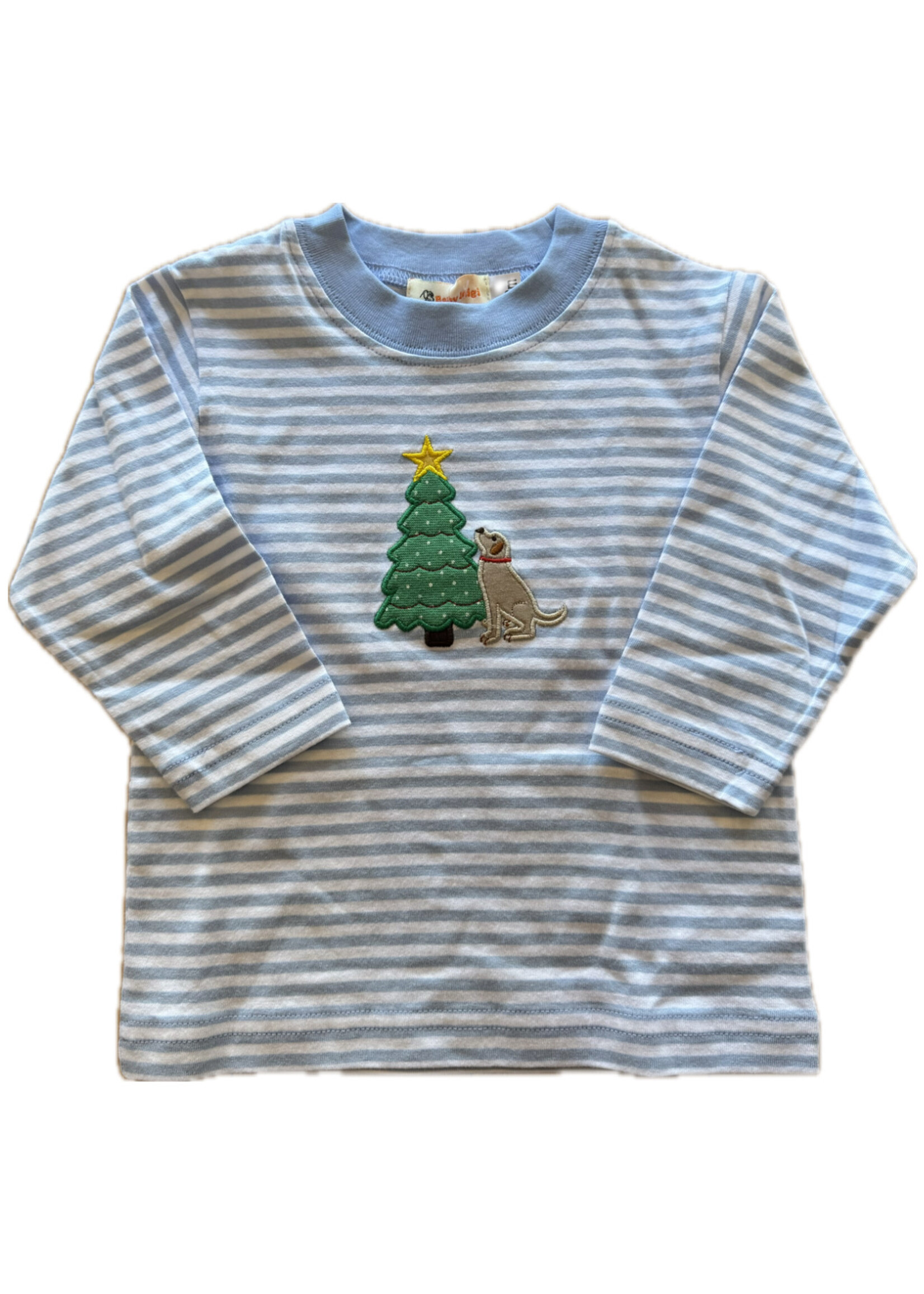 Luigi Kids Boys L/S Stripe X-mas Tree w/ Lab