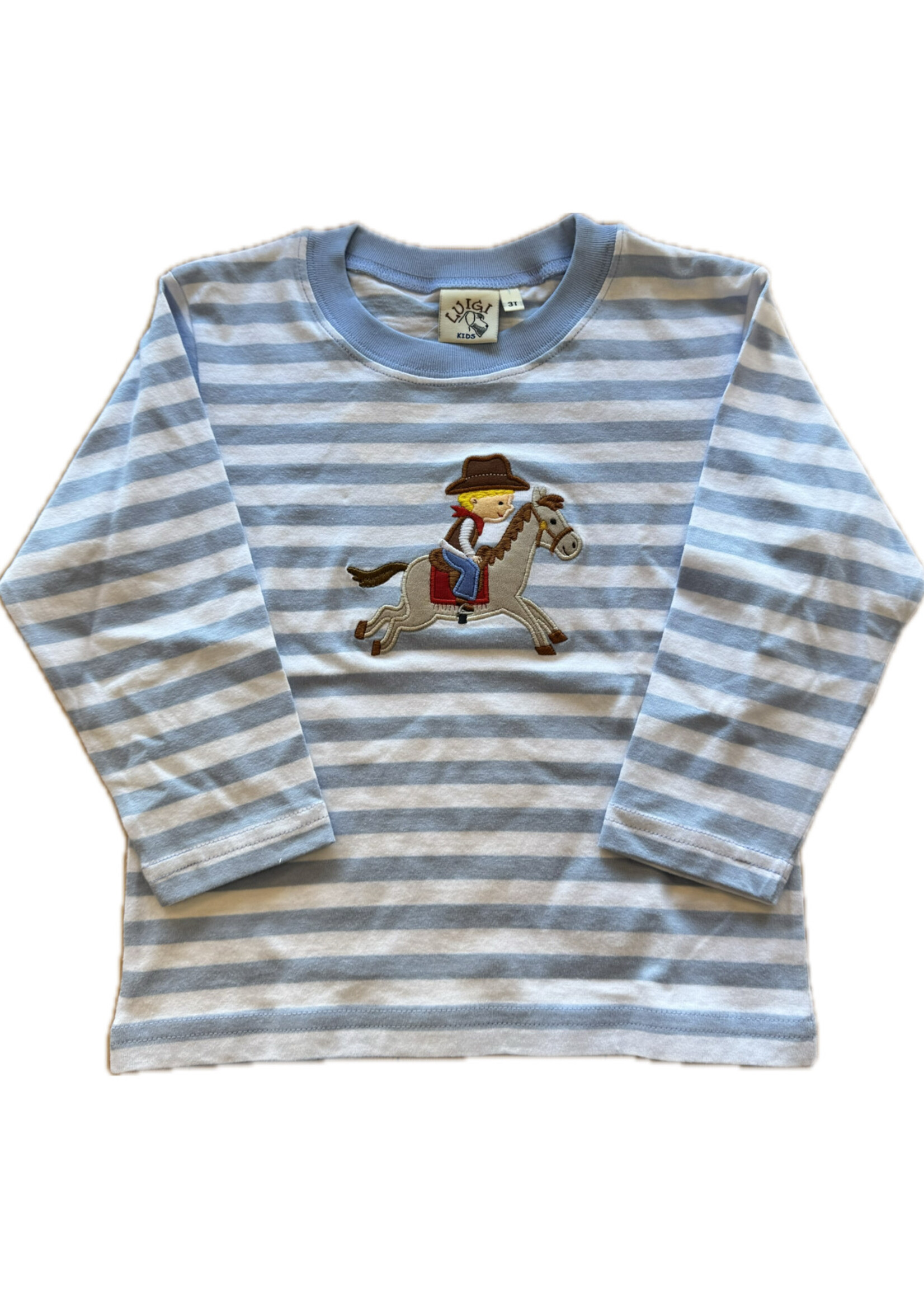 Luigi Kids Boys L/S Stripe Cowboy Riding Horse