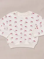 Pink Chicken play sweatshirt - mini santa