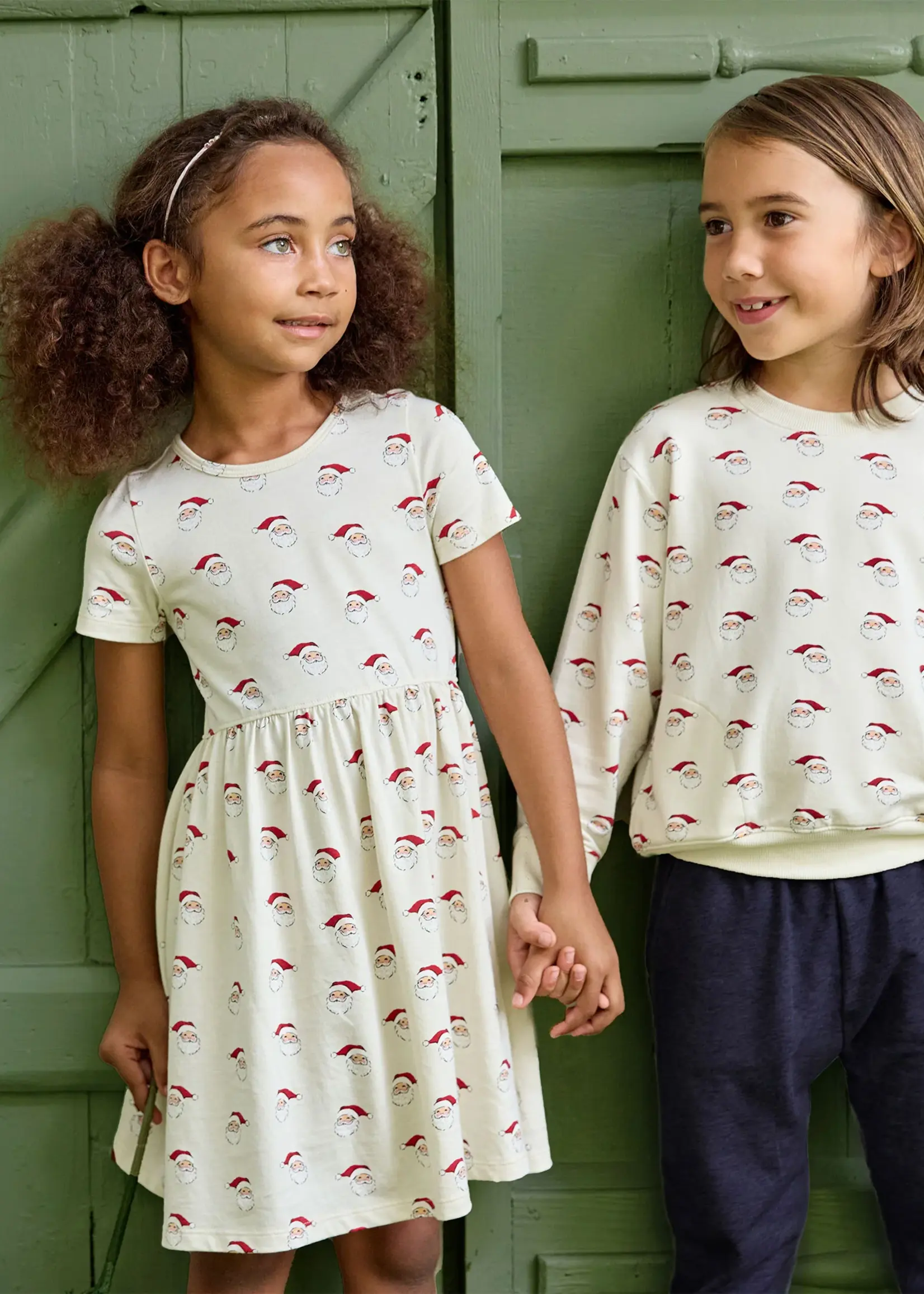 Pink Chicken sunny dress - mini santa