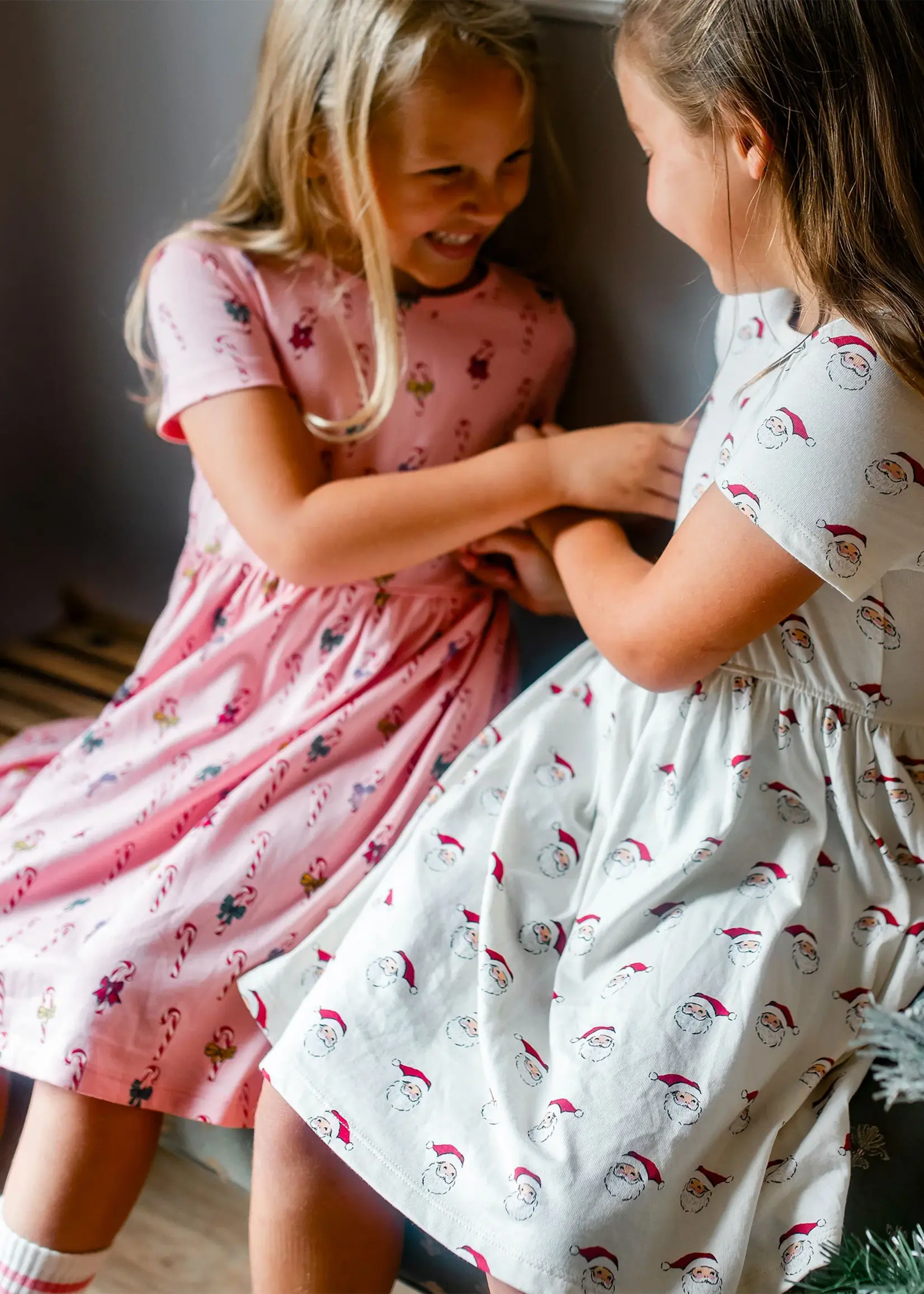 Pink Chicken sunny dress - mini candy canes