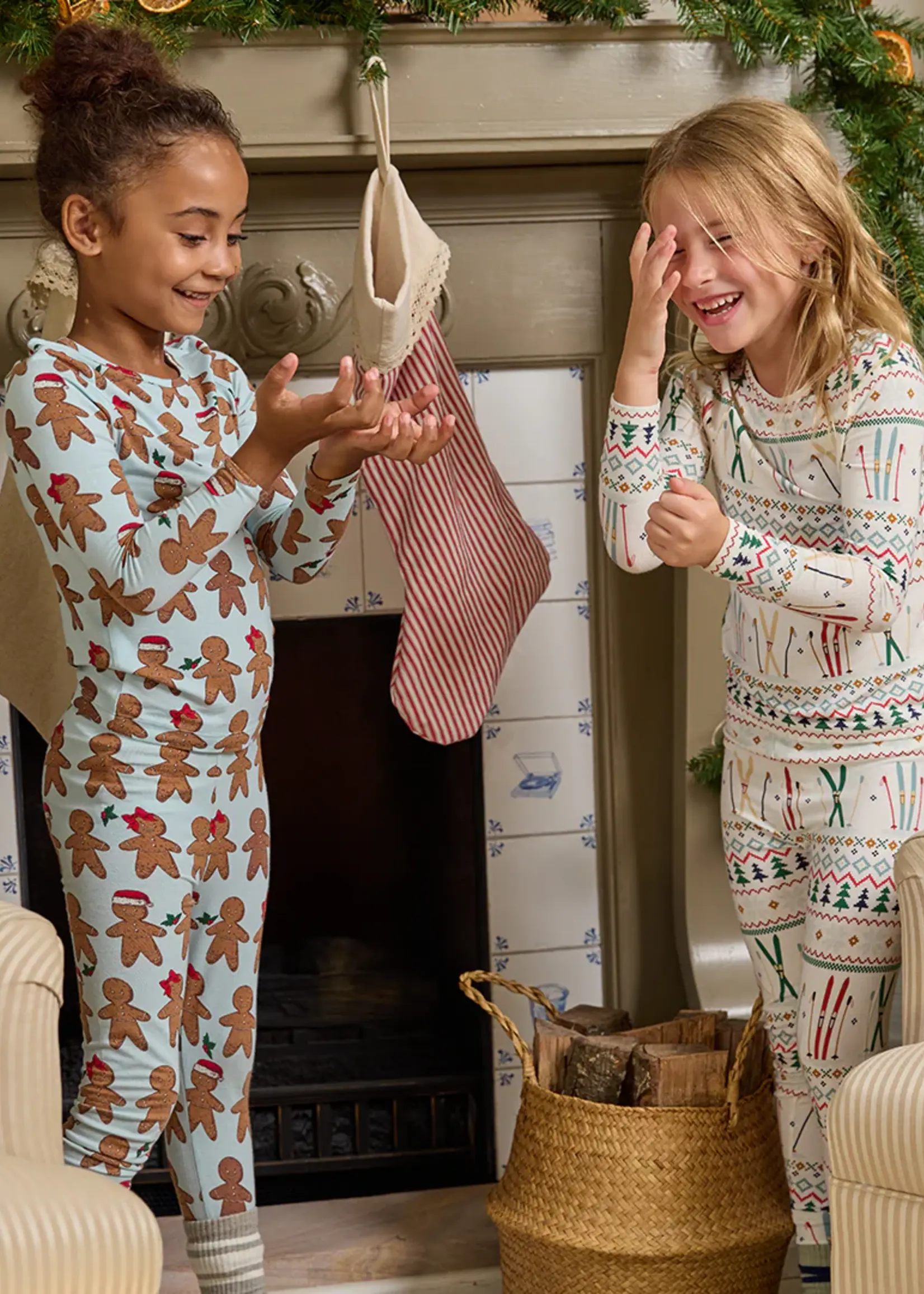 Pink Chicken kids bamboo pj set